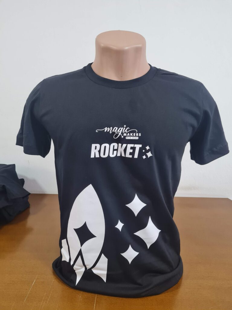 Camiseta Algodão Básica estampada em Silk Screen